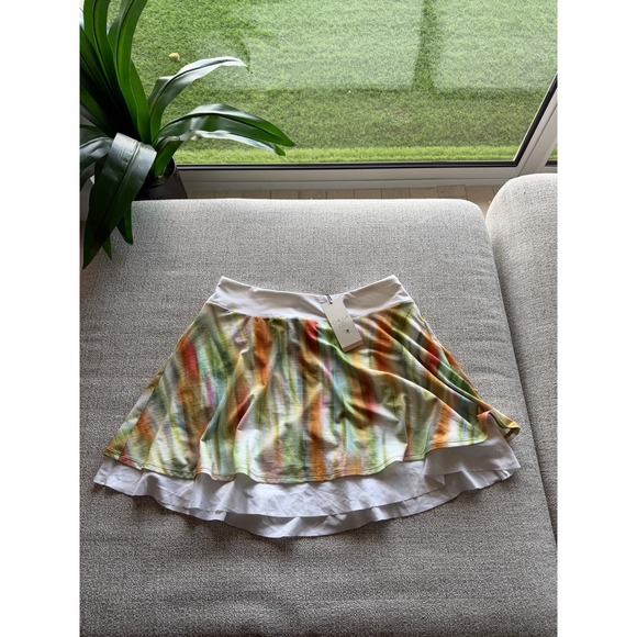 Calia Pants - CALIA Golf Double Layer Mesh Skort Filtered Flora Multi UPF 50 Large